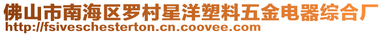 佛山市南海區羅村星洋塑料五金電器綜合廠