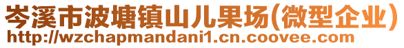 岑溪市波塘鎮(zhèn)山兒果場(chǎng)(微型企業(yè))