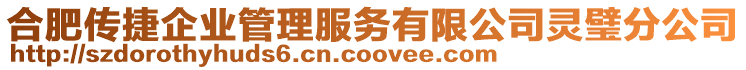 合肥傳捷企業(yè)管理服務(wù)有限公司靈璧分公司