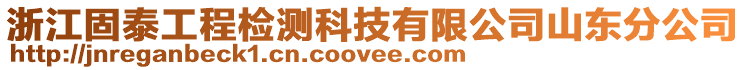 浙江固泰工程檢測科技有限公司山東分公司