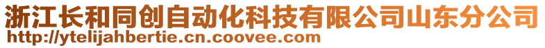 浙江長(zhǎng)和同創(chuàng)自動(dòng)化科技有限公司山東分公司