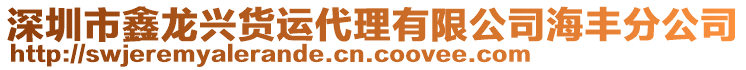 深圳市鑫龍興貨運代理有限公司海豐分公司