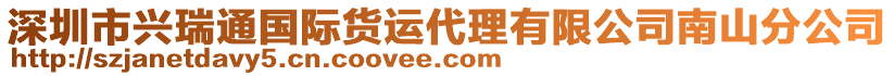 深圳市興瑞通國際貨運(yùn)代理有限公司南山分公司