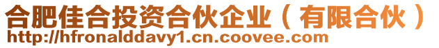 合肥佳合投資合伙企業(yè)（有限合伙）