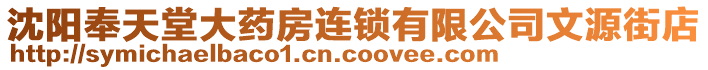 沈陽奉天堂大藥房連鎖有限公司文源街店