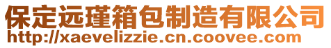 保定遠瑾箱包制造有限公司