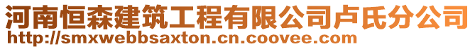 河南恒森建筑工程有限公司盧氏分公司