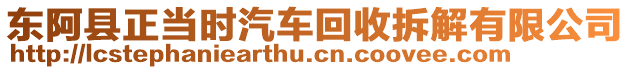 東阿縣正當時汽車回收拆解有限公司