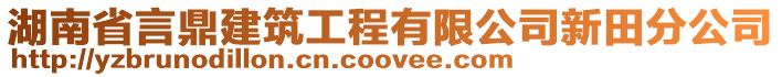 湖南省言鼎建筑工程有限公司新田分公司