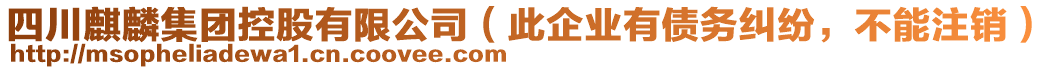 四川麒麟集团控股有限公司（此企业有债务纠纷，不能注销）