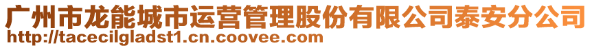 廣州市龍能城市運營管理股份有限公司泰安分公司