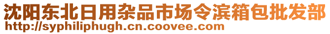 沈陽東北日用雜品市場令濱箱包批發(fā)部