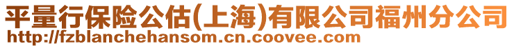 平量行保險(xiǎn)公估(上海)有限公司福州分公司