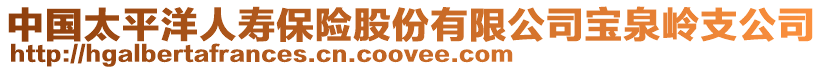 中國太平洋人壽保險股份有限公司寶泉嶺支公司