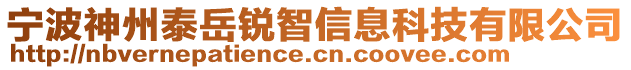 寧波神州泰岳銳智信息科技有限公司