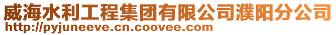 威海水利工程集團有限公司濮陽分公司