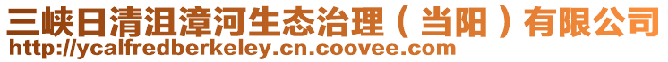 三峽日清沮漳河生態(tài)治理（當(dāng)陽）有限公司