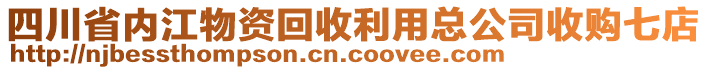 四川省內(nèi)江物資回收利用總公司收購七店