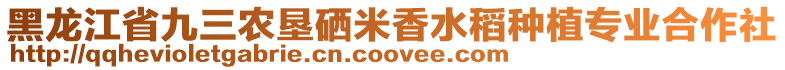 黑龍江省九三農墾硒米香水稻種植專業合作社