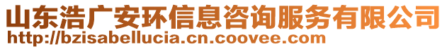 山東浩廣安環信息咨詢服務有限公司
