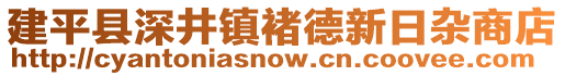 建平縣深井鎮(zhèn)褚德新日雜商店