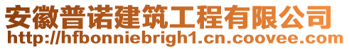 安徽普諾建筑工程有限公司