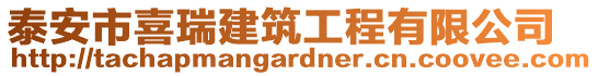 泰安市喜瑞建筑工程有限公司