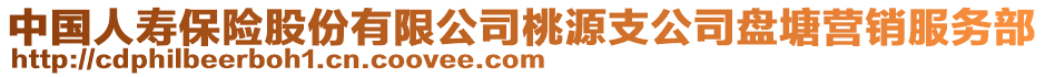 中国人寿保险股份有限公司桃源支公司盘塘营销服务部