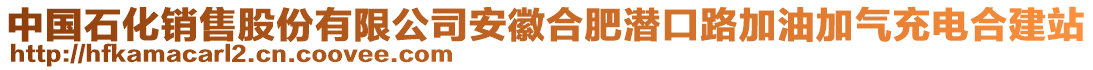 中國石化銷售股份有限公司安徽合肥潛口路加油加氣充電合建站