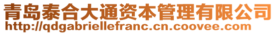 青島泰合大通資本管理有限公司