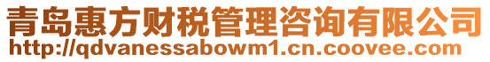 青島惠方財稅管理咨詢有限公司