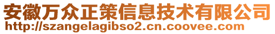 安徽萬眾正策信息技術(shù)有限公司