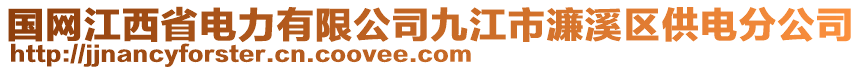 國網(wǎng)江西省電力有限公司九江市濂溪區(qū)供電分公司