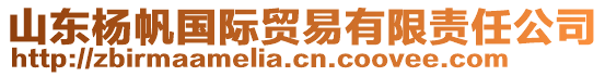 山東楊帆國際貿易有限責任公司