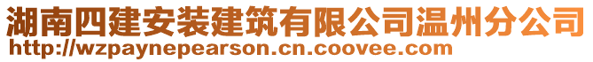湖南四建安裝建筑有限公司溫州分公司