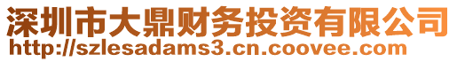 深圳市大鼎財務(wù)投資有限公司