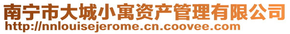 南寧市大城小寓資產(chǎn)管理有限公司