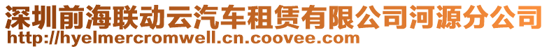 深圳前海聯動云汽車租賃有限公司河源分公司