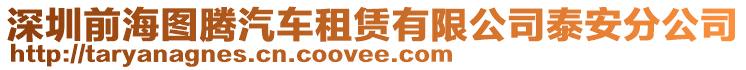 深圳前海圖騰汽車租賃有限公司泰安分公司
