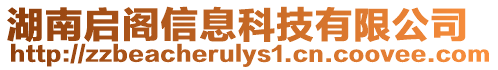 湖南啟閣信息科技有限公司