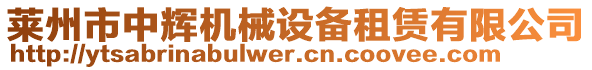 萊州市中輝機械設備租賃有限公司