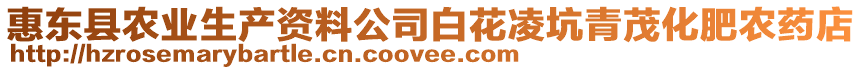 惠東縣農業生產資料公司白花凌坑青茂化肥農藥店