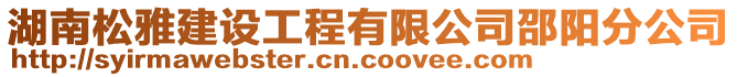 湖南松雅建設工程有限公司邵陽分公司