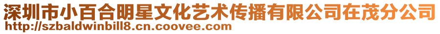 深圳市小百合明星文化藝術(shù)傳播有限公司在茂分公司
