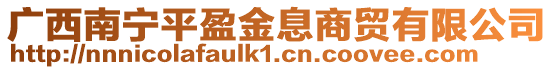 廣西南寧平盈金息商貿(mào)有限公司