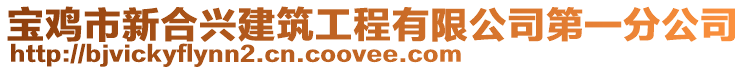 寶雞市新合興建筑工程有限公司第一分公司