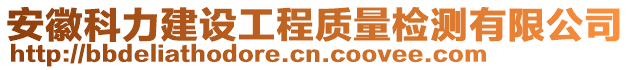 安徽科力建設工程質量檢測有限公司