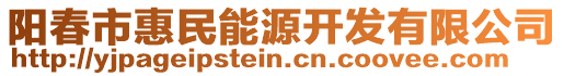 陽春市惠民能源開發(fā)有限公司