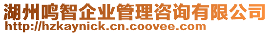 湖州鸣智企业管理咨询有限公司