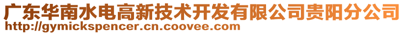 廣東華南水電高新技術開發(fā)有限公司貴陽分公司